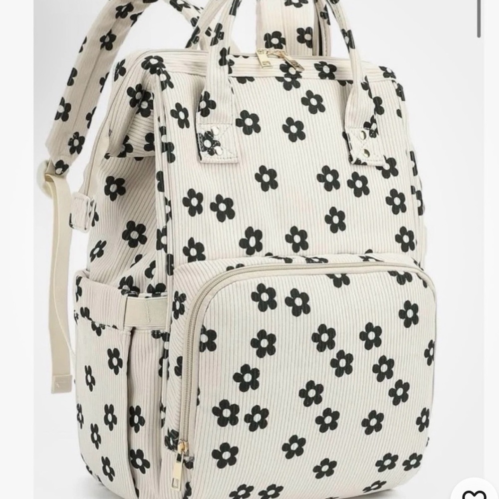 Chic Floral Cream Backpack - Picture 2 of 2